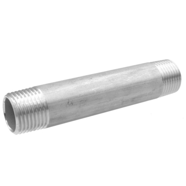 Nypel 1/2" długi l-200mm dwustronnie gwintowany kwasoodporny A4/316