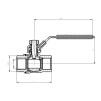 Zawór kulowy nierdzewny 3/4" A4/316 – Kwasoodporny, Gwintowany, 2-częściowy