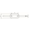 Łańcuch nierdzewny 5mm A4/316 – stal kwasoodporna, typ 8301