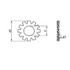 Podkładka ząbkowana chromoniklowa A2/304 DIN 6798A 21mm
