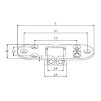 Zawias stołowy kwasoodporny A4 80x30x2,0 mm – 8018 | Trwały zawias inox