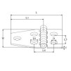 8041 Zawias nierdzewny A2 55x40x1,5mm