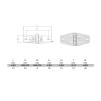 Zawias nierdzewny A2 70x40x1,5 mm – 8044 | Kompaktowy zawias inox