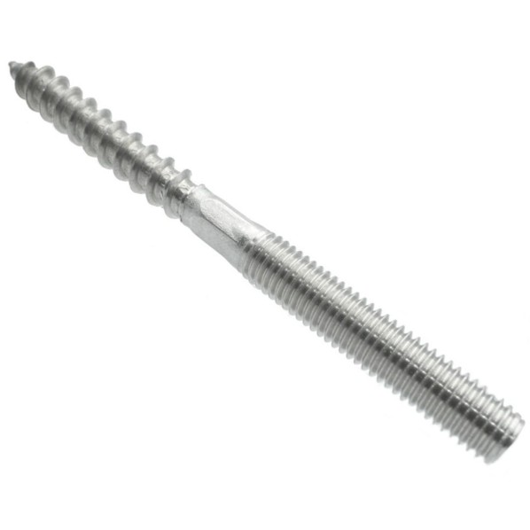 Dwugwint nierdzewny metal-drewno chromoniklowy A2/304 9210 M8x140