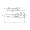 Kandahar A2 Zatrzask nierdzewny 115mm 8053 P