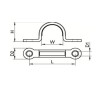 Uchwyt oczkowy 4,3x38 mm – stal nierdzewna A2/304 | Model 8127