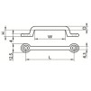 Uchwyt do pasa 62x5 mm – stal nierdzewna A2/304 | Model 8366