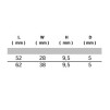 Uchwyt do pasa 62x5 mm – stal nierdzewna A2/304 | Model 8366