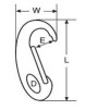 Karabińczyk błyskawiczny raksa 50 mm – stal kwasoodporna A4/316 | Model 8251