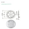 Kratka wentylacyjna 8057 F nierdzewna chromoniklowa A2/304 125mm