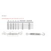 Ściągacz oko-hak M5 – stal kwasoodporna A4/316 | Model 8246 C