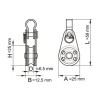 Bloczek 8391 nierdzewny chromoniklowy 57 mm – Mocny i odporny na korozję